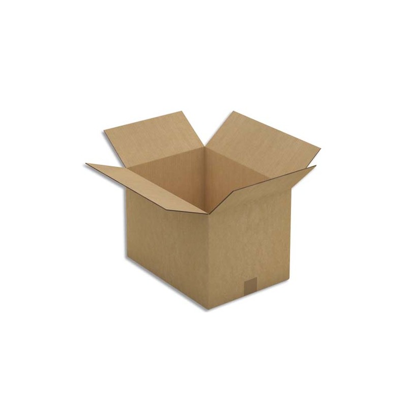 Paquet de 10 caisses américaines double cannelure en kraft brun - Dimensions : 43 x 30 x 31 cm