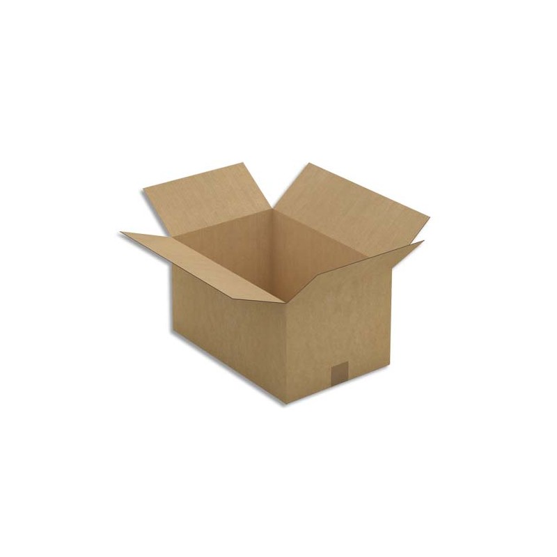 Paquet de 25 caisses américaines simple cannelure en kraft brun - Dimensions : 45 x 24 x 30 cm