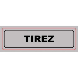 VISO Plaque de signalisation auto-adhésive en aluminium 17 x 5cm - Tirez (sans flèche)