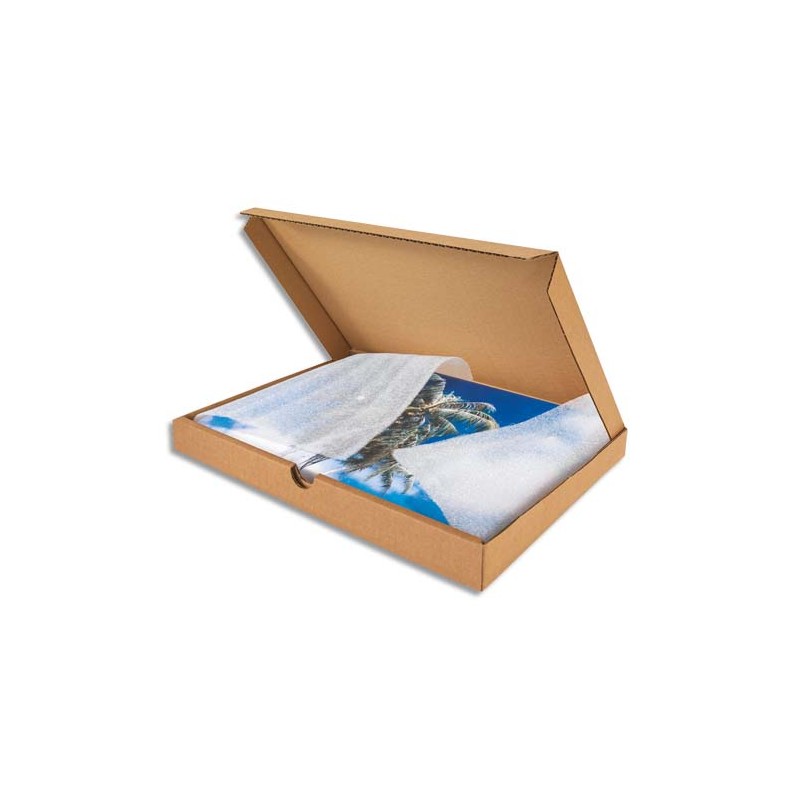 Boîte postale extra-plate en carton Brun - Dimensions : L30,5 x H2,5 x P22 cm