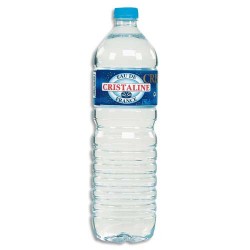CRISTALINE Pack de 6 Bouteilles en plastique d'eau d'1,5 litre