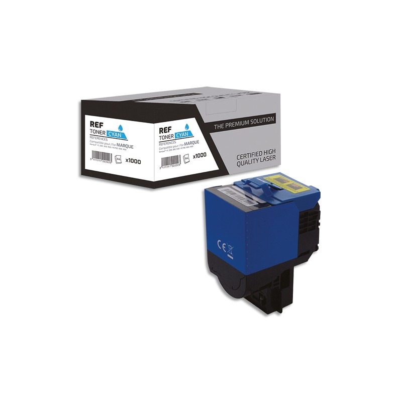 PSN Cartouche compatible laser cyan Lexmark 70C2HC0, 702HC, L1-LT702C