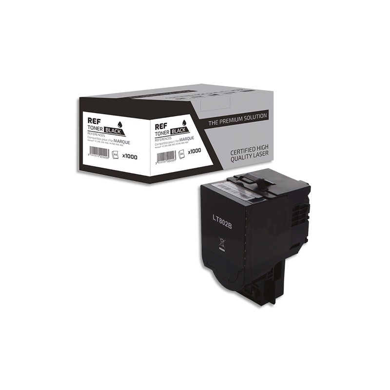 PSN Cartouche compatible laser noir Lexmark 80C2SK0, L1-LT802B