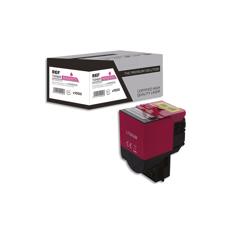 PSN Cartouche compatible laser magenta Lexmark 80C2SM0, L1-LT802M