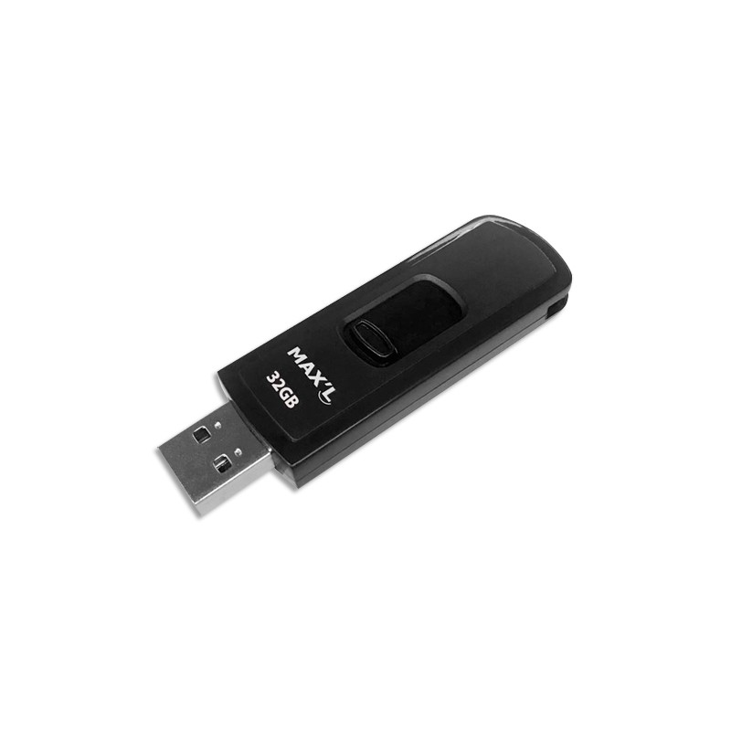 MAXELL Clé USB 2.0 Retrackt Noire rétractable 32Go MAXL854130