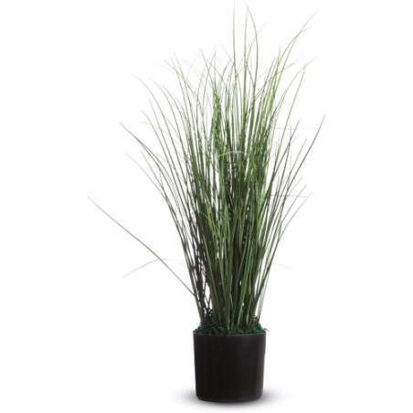 PAPERFLOW Plante artificielle fagot d'herbe feuillage en PVC Vert, livré dans pot standard, Hauteur 55 cm