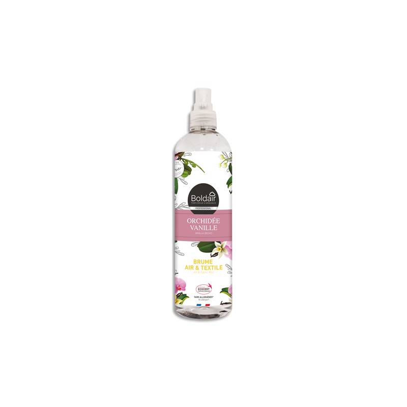 BOLDAIR Spray 400 ml Brume air et textile, assure une ambiance parfumée, parfum Orchidée Vanille
