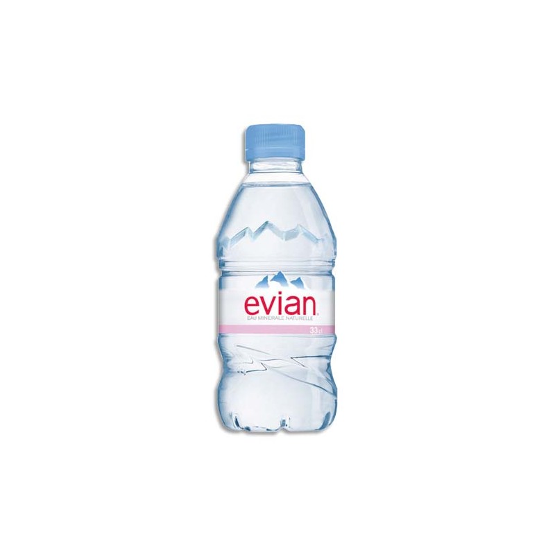 EVIAN Bouteille plastique d'eau 33 cl minérale plate
