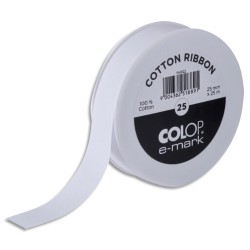 COLOP Bobine de Ruban en coton pour E-Mark, 25mm x 25m