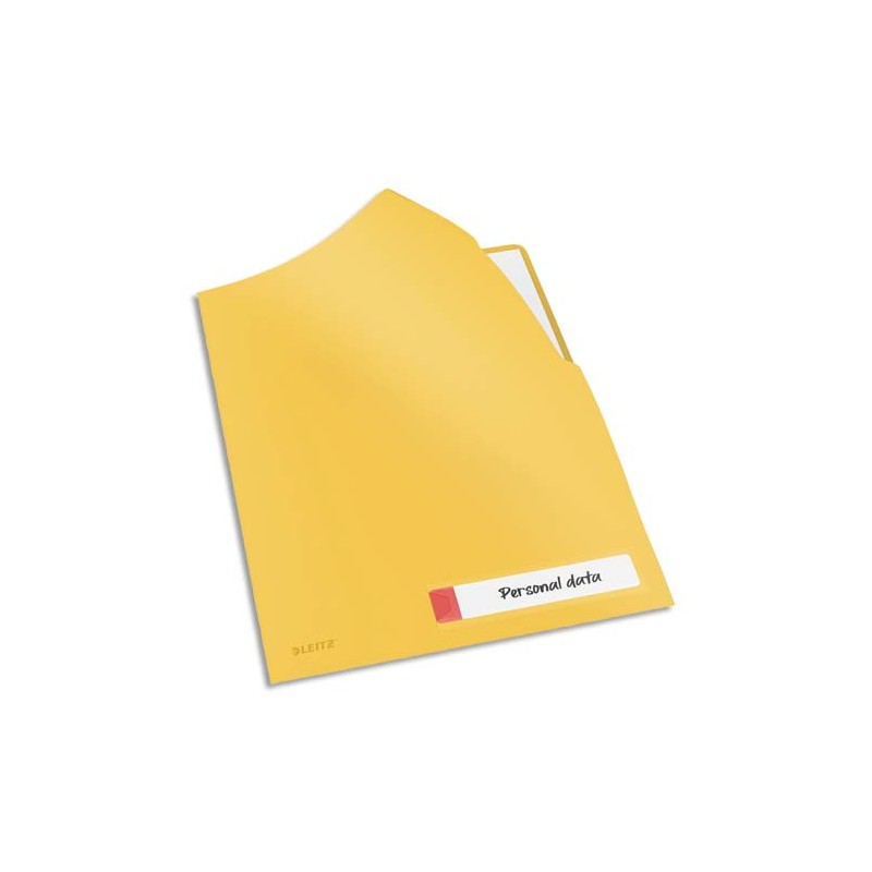 LEITZ Chemise COSY simple format A4, en polypropylène, coloris jaune