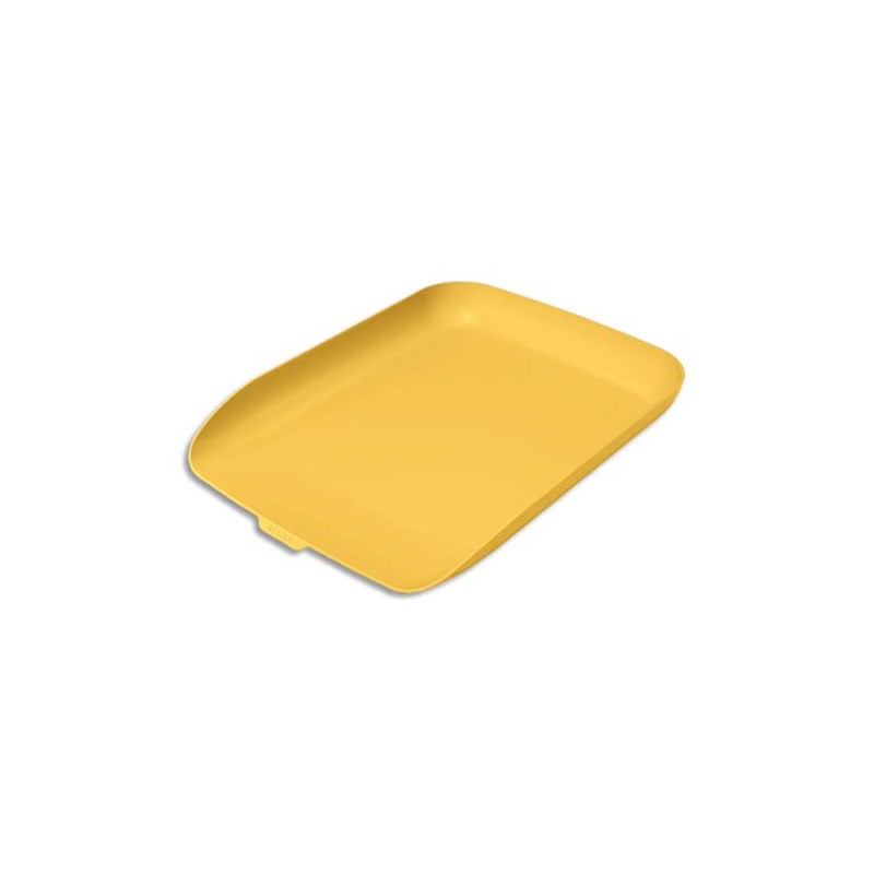 LEITZ Corbeille à courrier COSY. Dimensions : L26,8 x H4,3 x P35,8 cm. Coloris jaune.