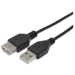 APM Rallonge USB-A Mâle/Femelle USB2.0 PC/Mac USB2.0 PC/Mac 1,80m 570304