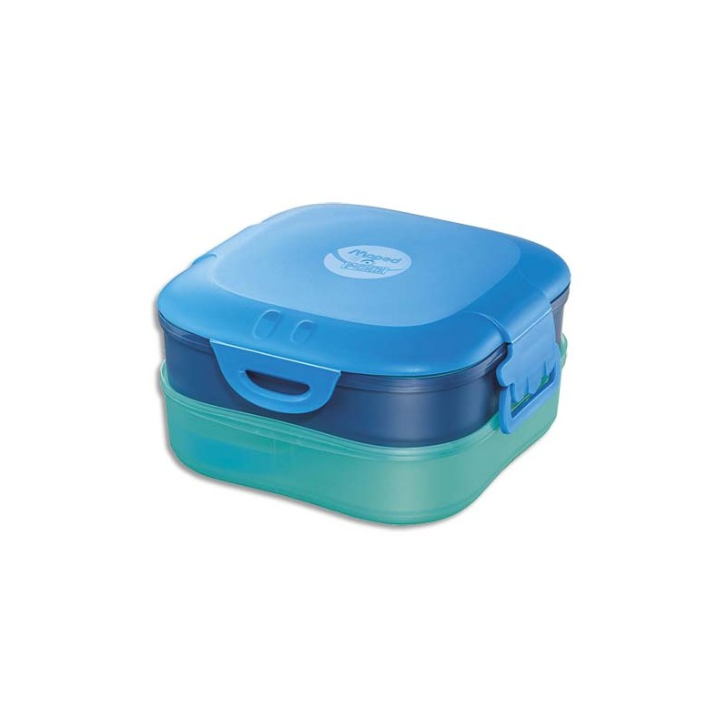 MAPED Boîte à déjeuner 3en1 capacité 1,4 litres Concept enfants Bleu, en PP, 3 compartiments, étanche