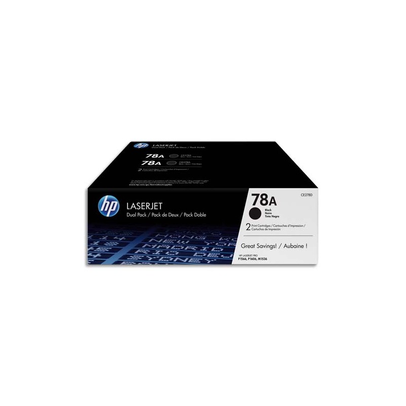 HP Pack de 2 cartouches Laser Noir CE278AD