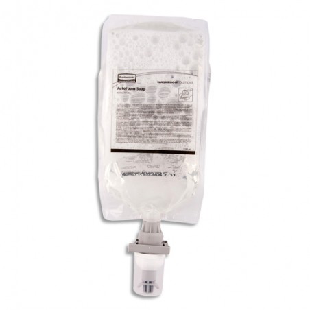 RUBBERMAID Carton de 4 recharges 1100 ml de savon mousse antibactérien pour distributeur Autofoam