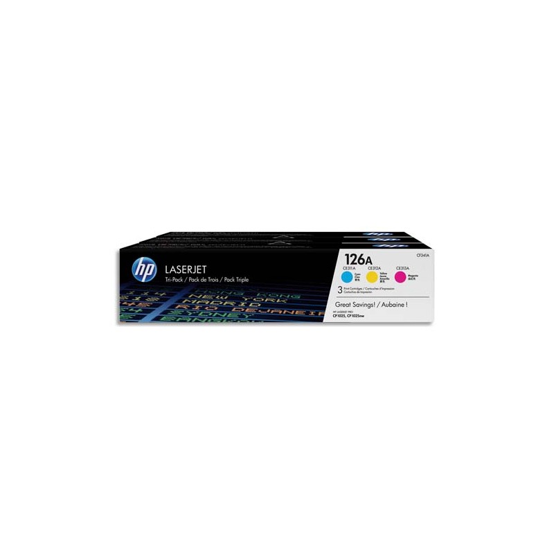 HP Pack de 3 cartouches Laser couleur CF341A