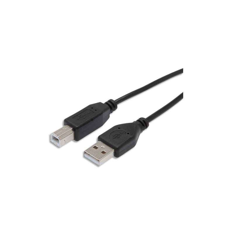APM Câble imprimante USB 2.0 USB-A/USB-B Clip 1,8m Noir 570303