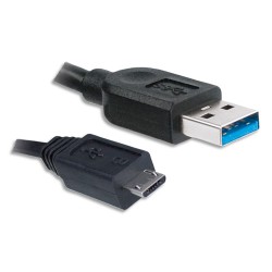 APM Câble USB 2.0 USB-A/Micro USB Mâle/Mâle 2m Noir 570310