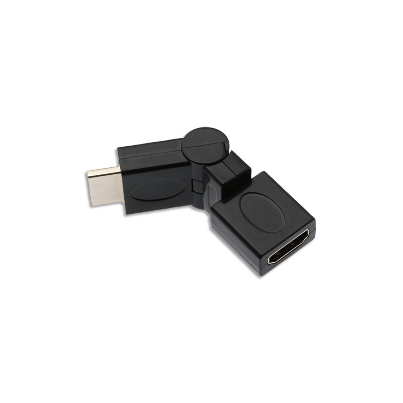APM Adaptateur HDMI coudé Mâle/Femelle 360° Noir 590109