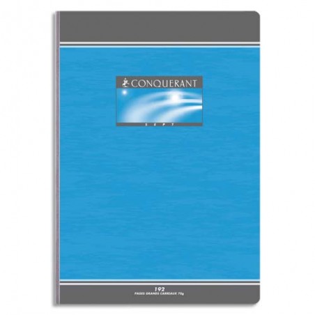 CONQUERANT C7 Cahier reliure brochure 21x29,7cm 192 pages 70g grands carreaux séyès