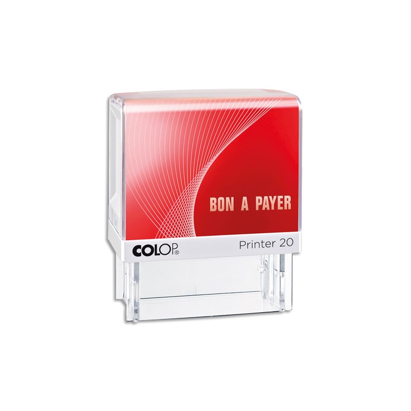 COLOP Timbre formule BON A PAYER - Printer 20 L à encrage automatique Rouge. Dim.empreinte 14x38mm
