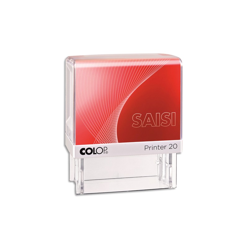COLOP Timbre formule SAISI - Printer 20 L à encrage automatique Rouge. Dim.empreinte 14x38mm