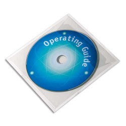 DURABLE Sachet 10 Pochettes adhésives PocketFix pour CD/DVD