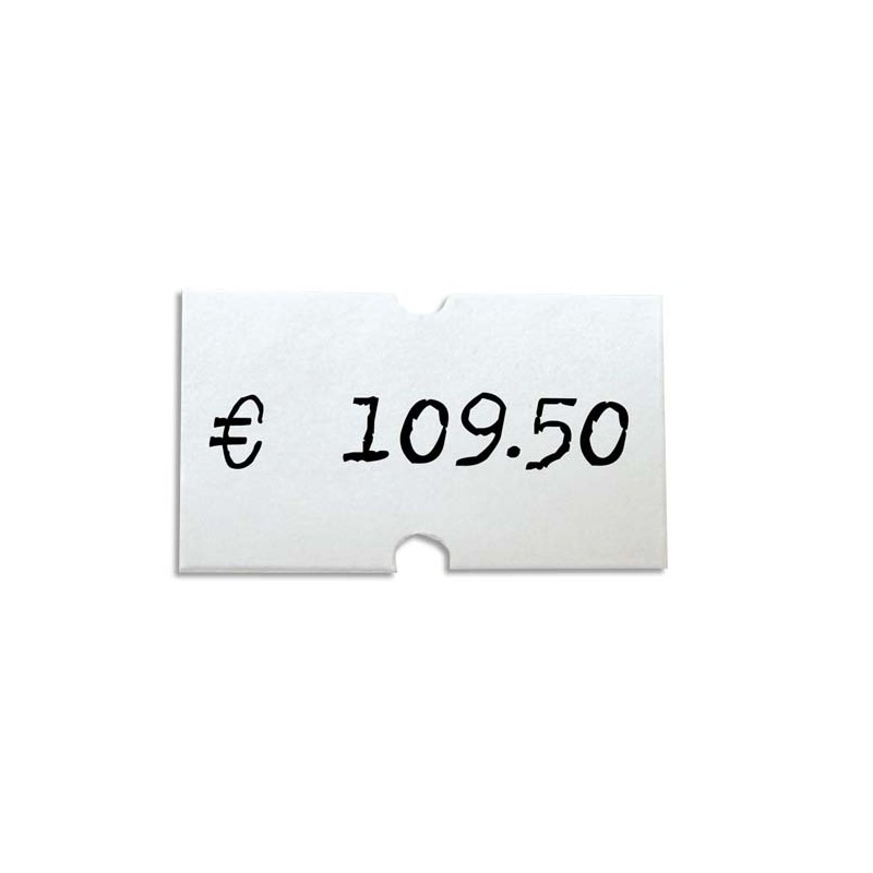 AGIPA Pack de 6 rouleaux de 1000 étiquettes Blanches rectangulaires 21X12mm pour pinces 151991-101418