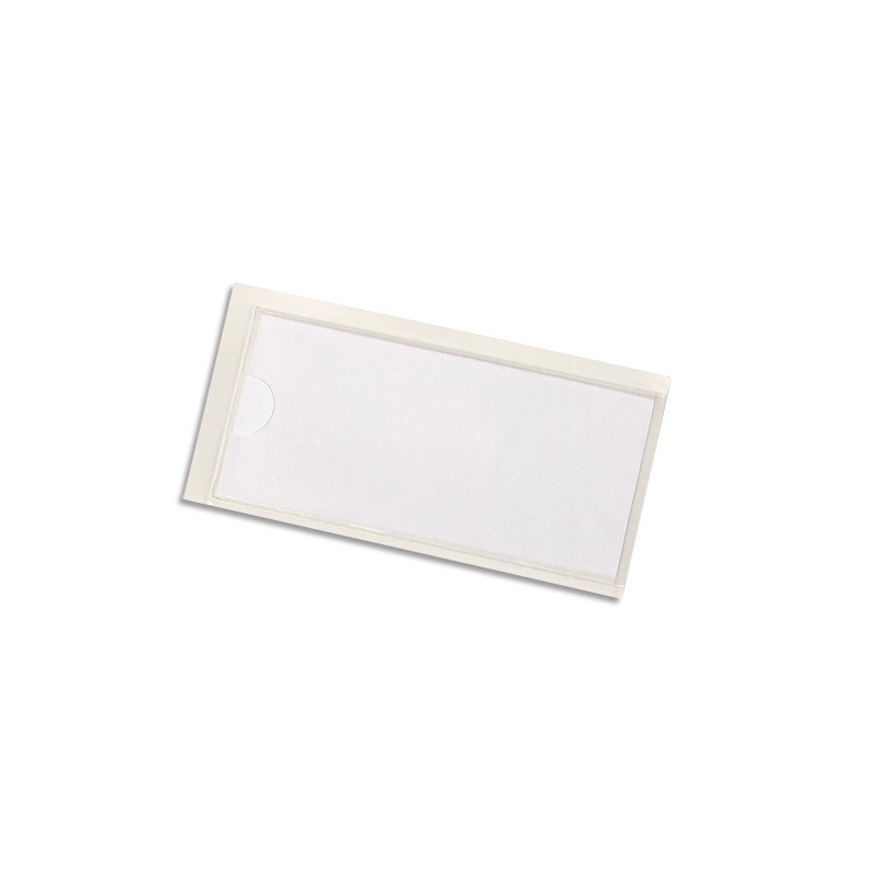 DURABLE Sachet 10 Pochettes adhésives Pocketfix H32 x L74 mm - ouverture latérale - Transparent