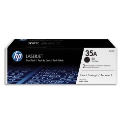 HP Lot de 2 cartouches Laser Noir pour CB435AD