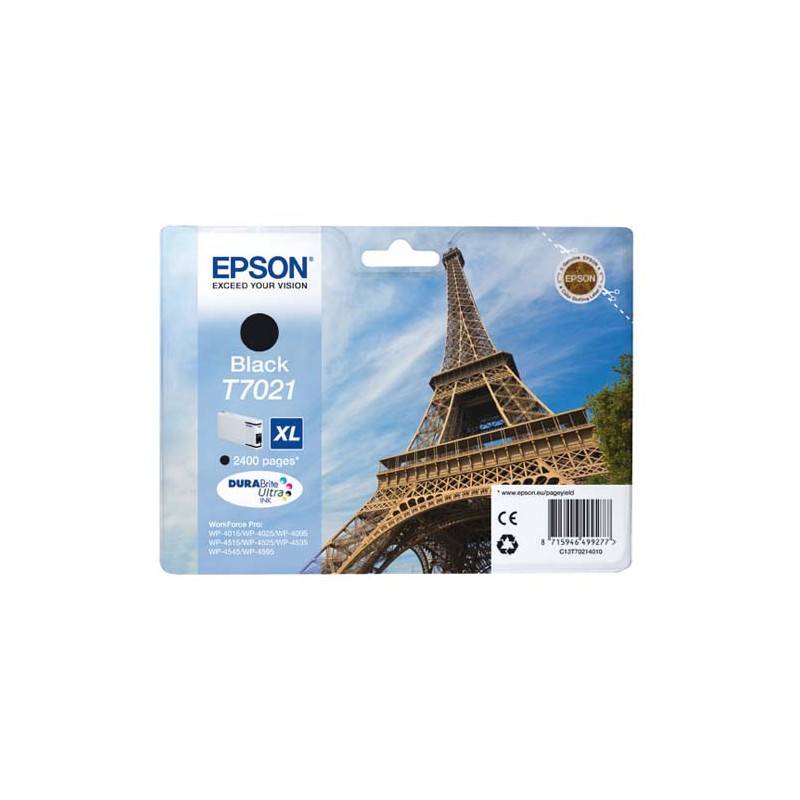 EPSON Cartouche Jet d'encre Noir XL Tour Eiffel C13T702140