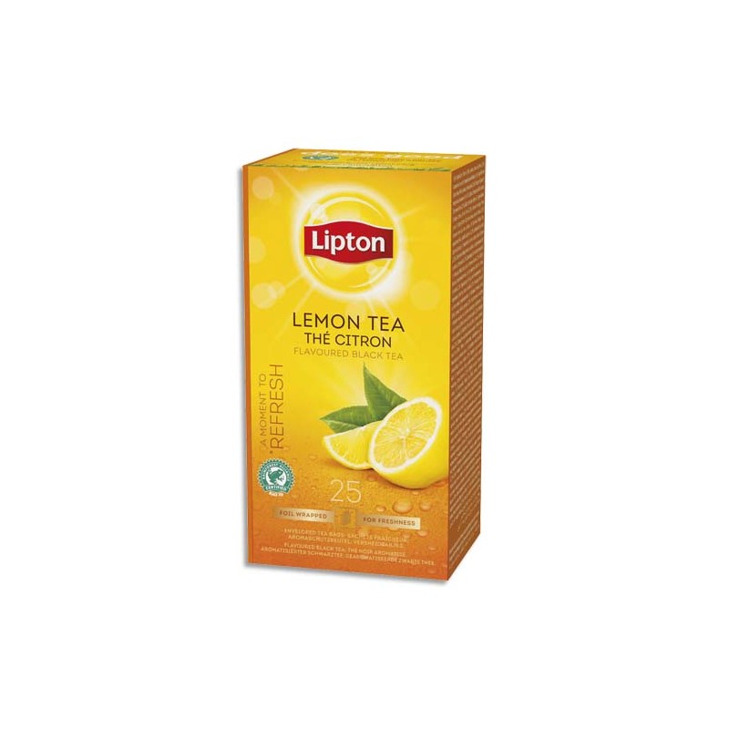 LIPTON Boîte de 25 sachets de thé citronné