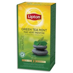 LIPTON Boîte de 25 sachets de thé Vert menthe