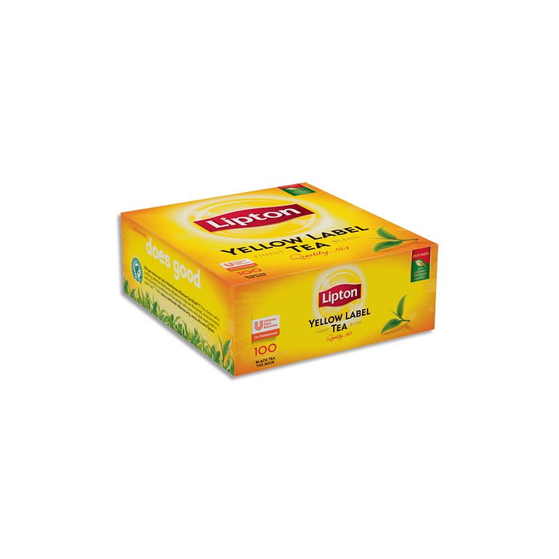 LIPTON Boîte de 100 sachets de thé Yellow Label