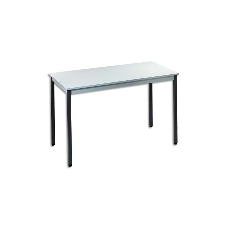 SODEMATUB Table polyvalente rectangulaire 120 x 60 cm Gris/Gris