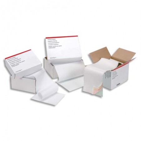 Boîte de 2000 paravents listing format 240x12'' Blanc 70 grammes bande caroll détachable