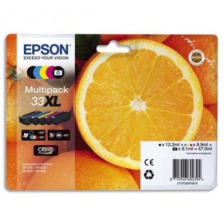 EPSON Multipack Jet d'encre XL Orange C13T33574010/11