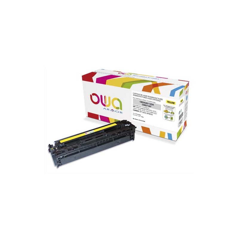 OWA Cartouche compatible Laser Jaune CB543A K15107OW