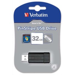 VERBATIM Clé USB 2.0 Store 'n' Go PinStripe 32Go Noir 49064