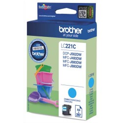 BROTHER Cartouche Jet d'encre Cyan LC221C