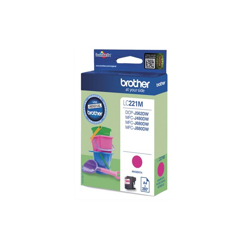 BROTHER Cartouche Jet d'encre Magenta LC221M