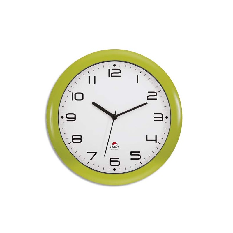 ALBA Horloge murale Hornew anis en ABS et verre - pile AA non fournie - Diamètre 30 cm, profondeur 4 cm