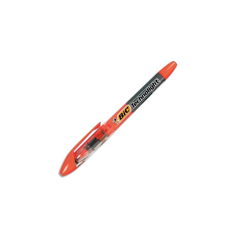 BIC Surligneur de poche pointe biseautée encre liquide coloris Orange TECHNOLIGHT