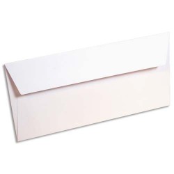 CLAIREFONTAINE Paquet de 20 enveloppes 120g POLLEN 11x22cm (DL). Coloris Blanc