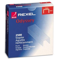 REXEL Agrafes Odyssey en Boîte de 2500