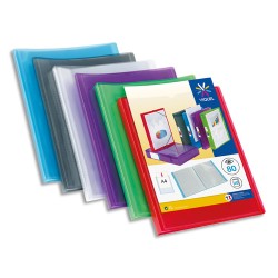 Protège document 80 vues Coloris assortis : Incolore-Bleu-Violet-Rouge-Vert
