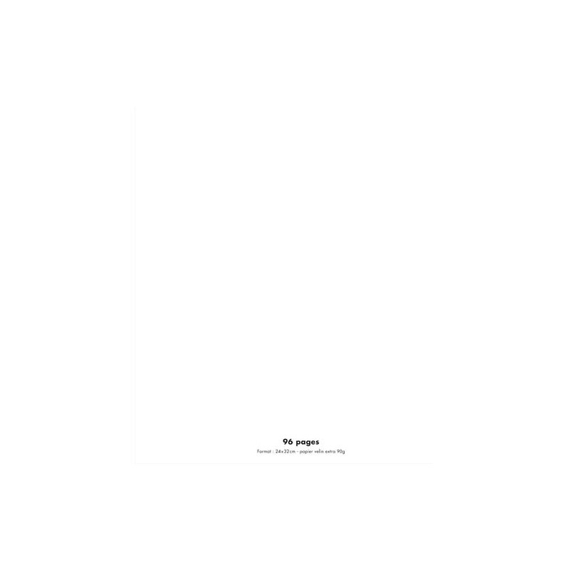 CONQUERANT C9 Cahier piqûre 24x32cm 96 pages 90g grands carreaux Séyès. Couverture polypropylène incolore