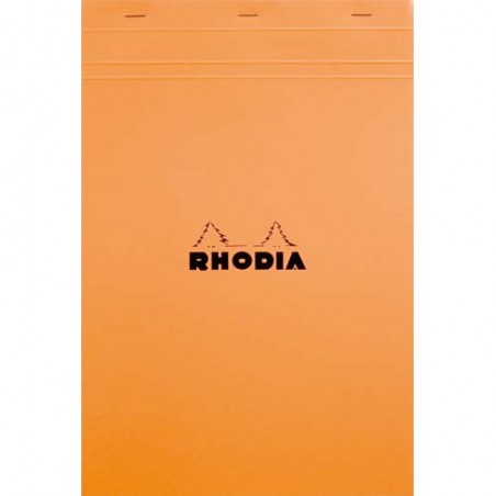 RHODIA Bloc de direction couverture Orange 80 feuilles détachables format A4+ réglure ligné+marge