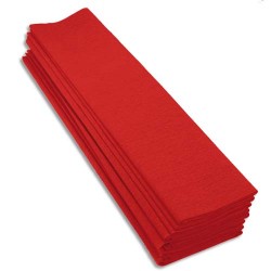 CLAIREFONTAINE Paquet de 10 feuilles crépon M40 2x0.50m Rouge