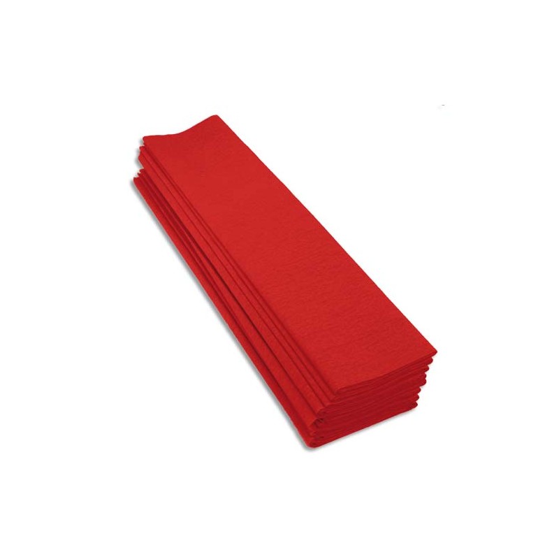 CLAIREFONTAINE Paquet de 10 feuilles crépon M40 2x0.50m Rouge